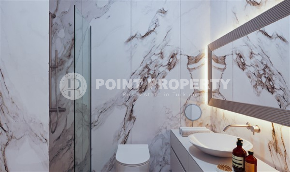 One and two bedroom apartments, 48-97m², in a residence under construction in the center of Alanya-id-1812-photo-16