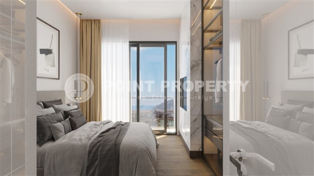 One and two bedroom apartments, 48-97m², in a residence under construction in the center of Alanya-id-1812-photo-19