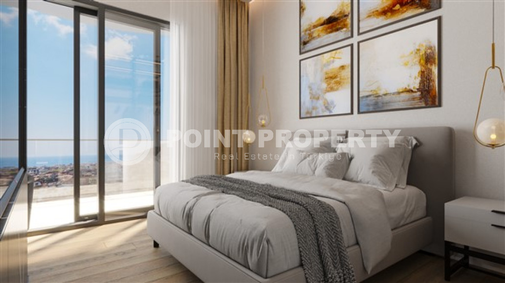 One and two bedroom apartments, 48-97m², in a residence under construction in the center of Alanya-id-1812-photo-24