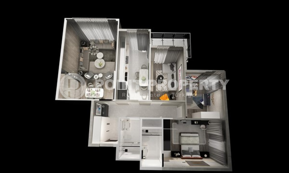 Новый элитный комплекс в районе Алании – Оба: квартиры разных планировок, 95-235м2, от строительной компании-id-1813-фото-24