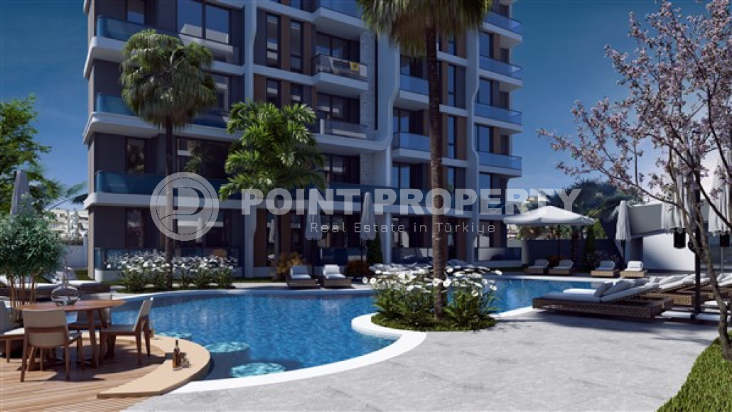 Квартиры с одной спальней, 60м², в строящемся комплексе в элитном районе Анталии -  Лара-id-1826-фото-6