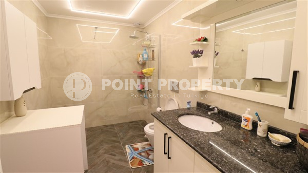 Элегантная квартира 3+1, 165м², с видом на море и горы на первой береговой линии в Тосмуре, Алания-id-1827-фото-12