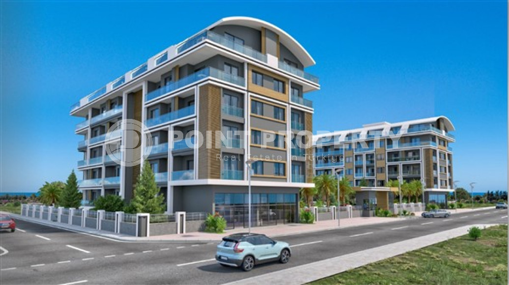 Двухкомнатная квартира, 55м², в комплексе на этапе строительства у моря в Каргыджаке, Алания-id-1829-фото-6