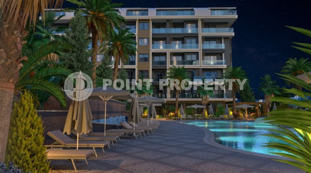 Двухкомнатная квартира, 55м², в комплексе на этапе строительства у моря в Каргыджаке, Алания-id-1829-фото-12