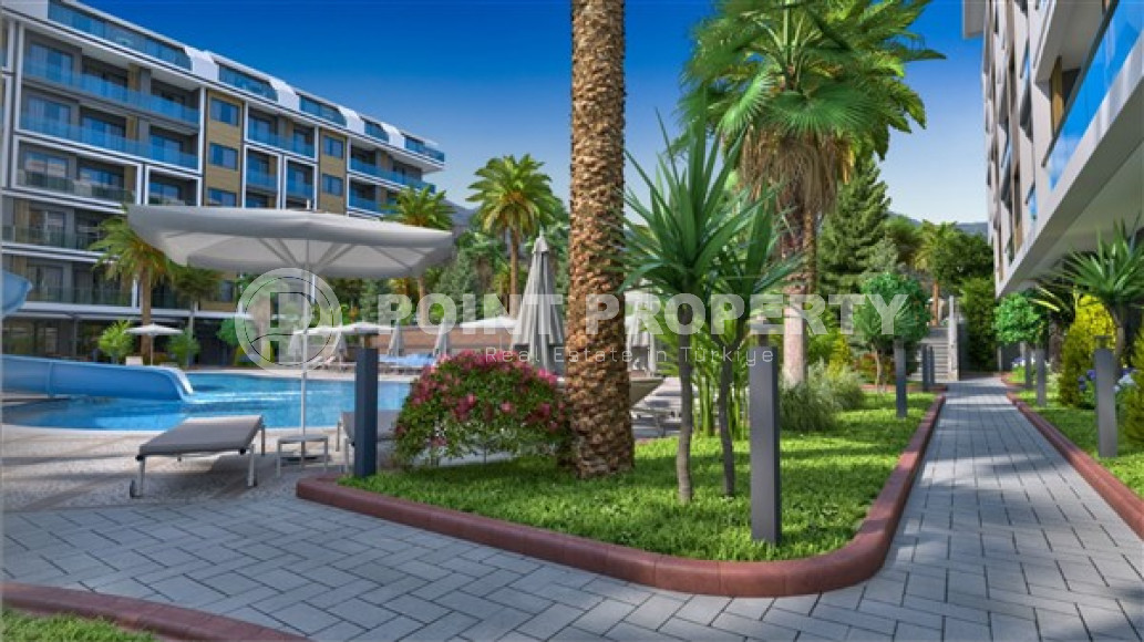 Двухкомнатная квартира, 55м², в комплексе на этапе строительства у моря в Каргыджаке, Алания-id-1829-фото-13