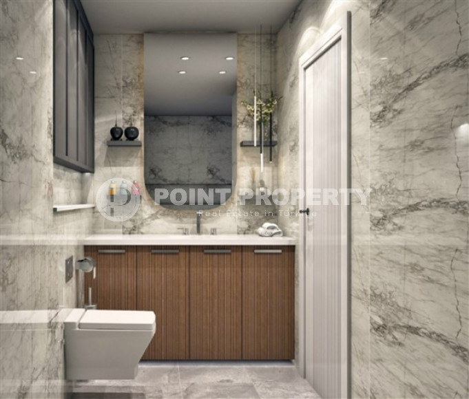 Двухкомнатная квартира, 55м², в комплексе на этапе строительства у моря в Каргыджаке, Алания-id-1829-фото-32