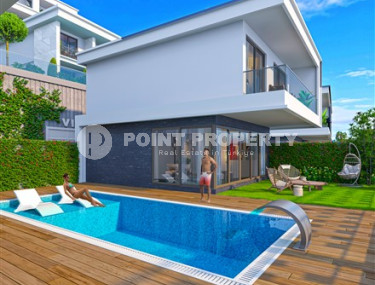 Двухэтажная четырехкомнатная вилла, 126м², в элитной резиденции на этапе строительства в Каргыджаке-id-1830-фото-3