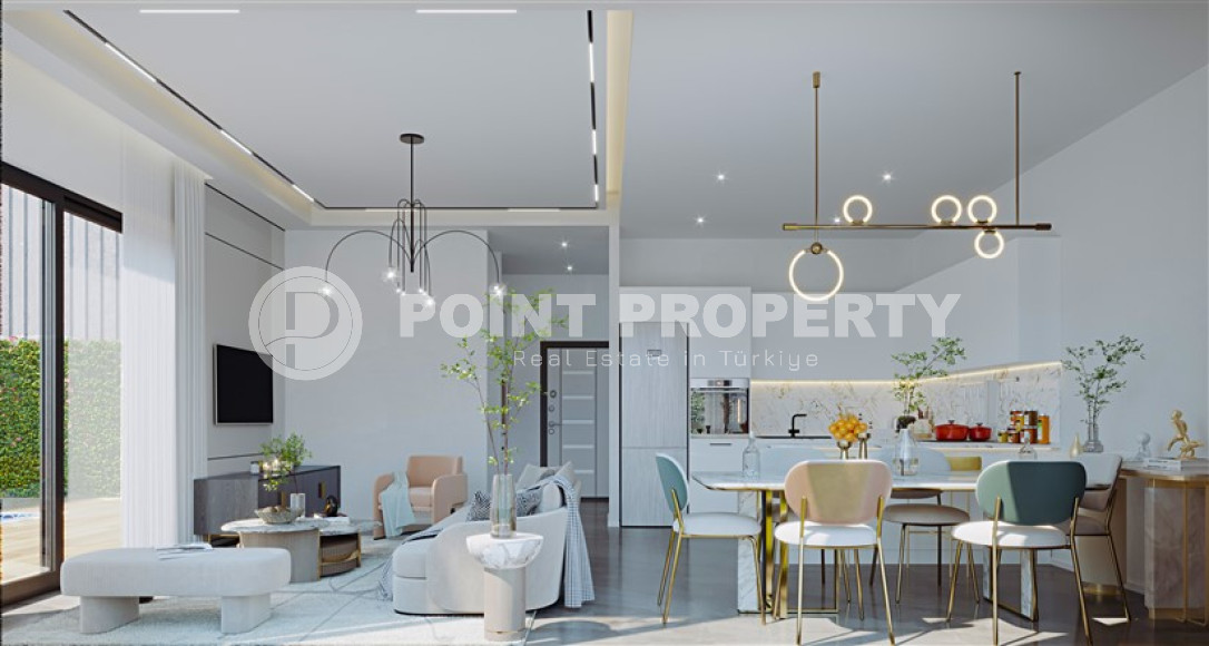 Двухэтажная четырехкомнатная вилла, 126м², в элитной резиденции на этапе строительства в Каргыджаке-id-1830-фото-6