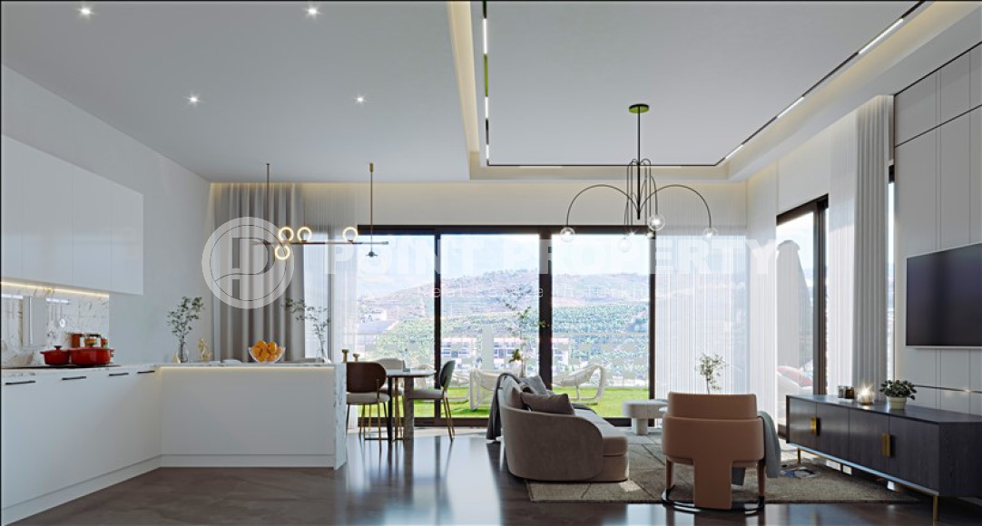 Двухэтажная четырехкомнатная вилла, 126м², в элитной резиденции на этапе строительства в Каргыджаке-id-1830-фото-7