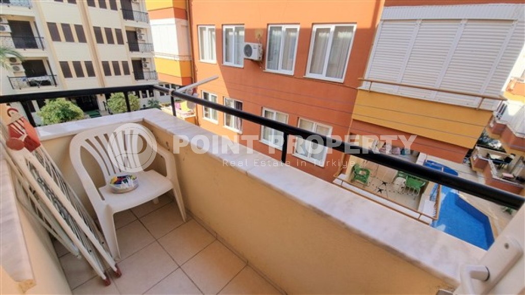Furnished three-room apartment, 80m², in a residence with a swimming pool in Oba, Alanya-id-1849-photo-12