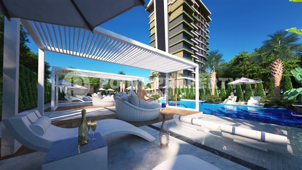 Инвестиционная элитная недвижимость на берегу Средиземного моря в Махмутларе, Алания, 73-175м²-id-1862-фото-12