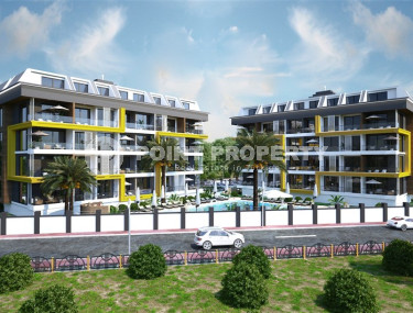 Квартиры с одной и двумя спальнями, 43м² - 67м², в районе Кестель, Алания, от строительной компании-id-1871-фото-1