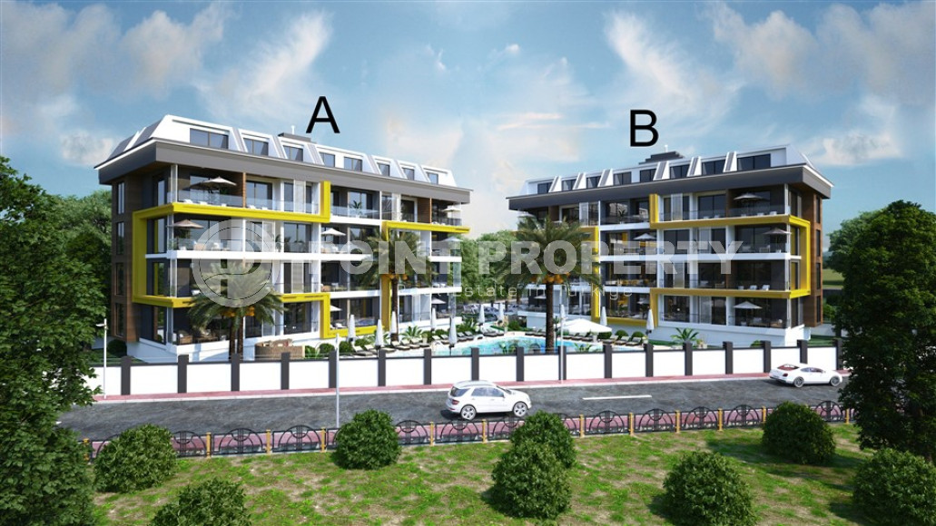 Квартиры с одной и двумя спальнями, 43м² - 67м², в районе Кестель, Алания, от строительной компании-id-1871-фото-2