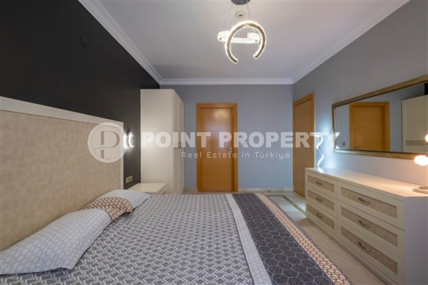 Меблированная трехкомнатная квартира с потрясающими видами в элитном комплексе Каргыджака, Алания-id-1880-фото-5