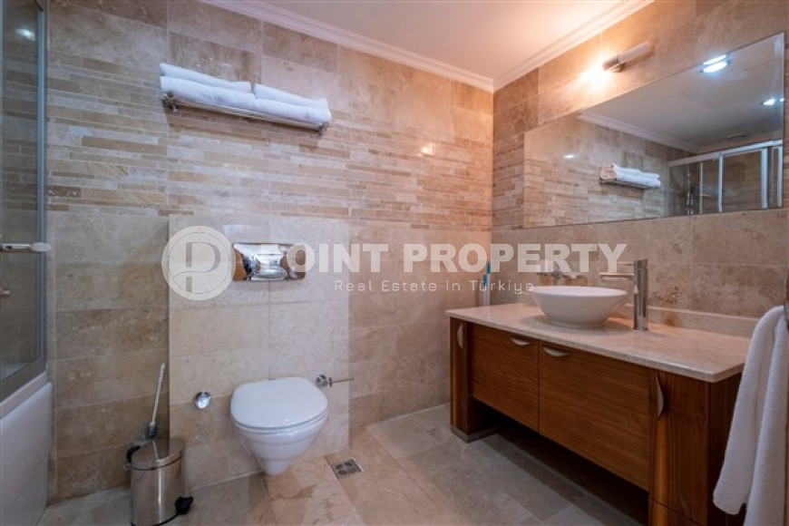 Меблированная трехкомнатная квартира с потрясающими видами в элитном комплексе Каргыджака, Алания-id-1880-фото-7