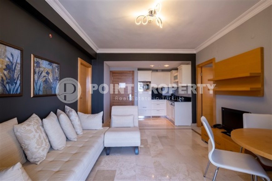 Меблированная трехкомнатная квартира с потрясающими видами в элитном комплексе Каргыджака, Алания-id-1880-фото-15