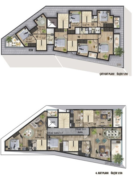 Apartments of different layouts, 50-130m² under construction, in the center of Alanya, 200m from the sea-id-1886-photo-9