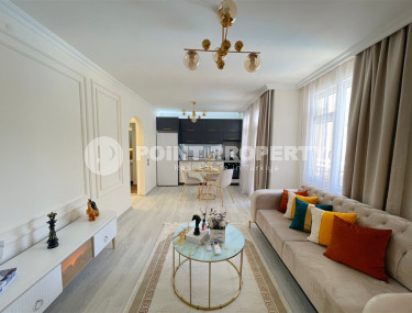 Заезжай и живи. Двухкомнатная квартира 1+1 в самом центре курортного города в 750 метрах от моря. Апартаменты находятся в районе Сарай Алании, который подходит для оформления ВНЖ.-id-1128-фото-2