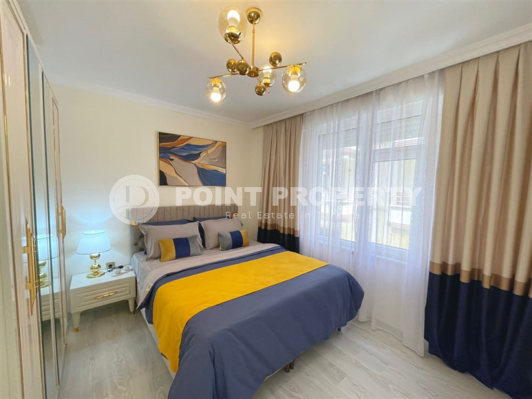 Заезжай и живи. Двухкомнатная квартира 1+1 в самом центре курортного города в 750 метрах от моря. Апартаменты находятся в районе Сарай Алании, который подходит для оформления ВНЖ.-id-1128-фото-12