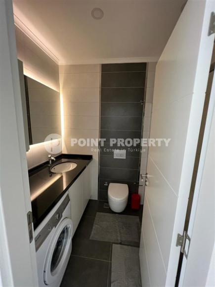 Меблированная квартира 1+1, 65м², в элитном комплексе с собственным пляжем в Каргыджаке, Алания-id-1895-фото-6