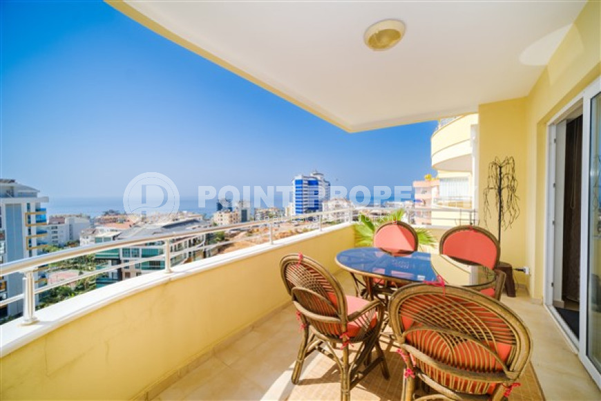 Готовая к проживанию, видовая трехкомнатная квартира, 115м², в 400м от моря в районе Алании Тосмур-id-1905-фото-10