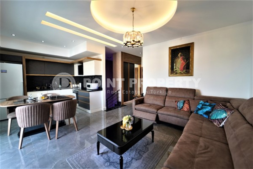 Меблированный дуплекс с двумя спальнями, 110м², в самом центре Алании, в 50м от пляжа Клеопатры-id-1911-фото-4