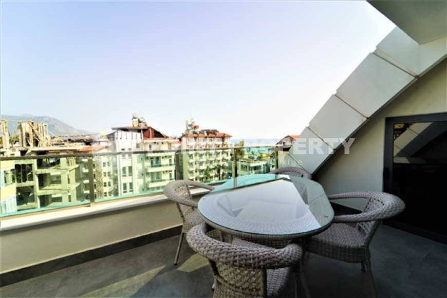 Меблированный дуплекс с двумя спальнями, 110м², в самом центре Алании, в 50м от пляжа Клеопатры-id-1911-фото-7