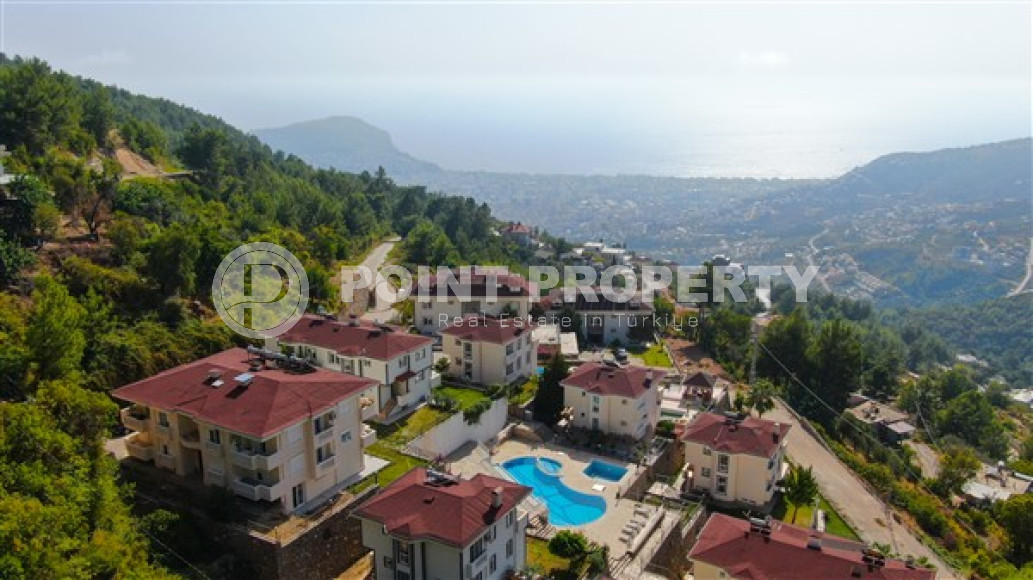 Трехэтажная вилла 6+2, 310м², в комплексе таунхаусов с личным бассейном, в горном районе Алании Бекташ-id-1919-фото-3