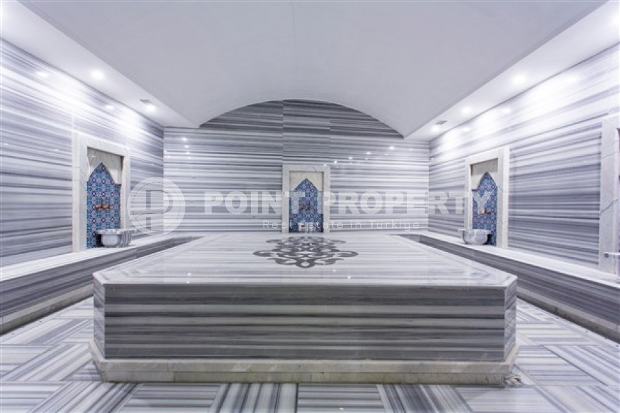 Трехкомнатная видовая квартира, 74м², в комплексе премиум класса в 700м от моря в районе Махмутлар, Алания-id-1923-фото-30