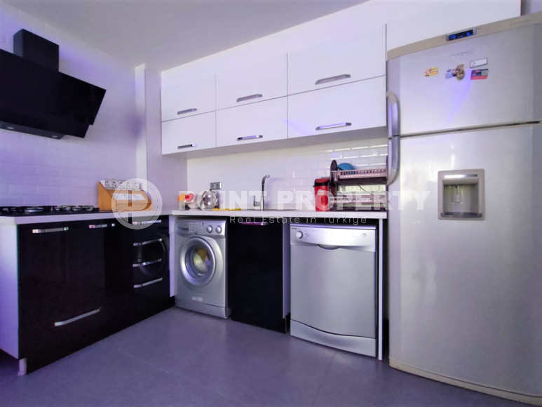 Двухкомнатная квартира планировки 1+1, 60 м2 в престижной районе Оба в Алании в 300 метрах от моря. Заезжай и живи.-id-1135-фото-4