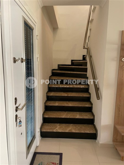 Уютный садовый дуплекс с двумя спальнями, 115м², в резиденции с бассейном в районе Кестель, Алания-id-1949-фото-7