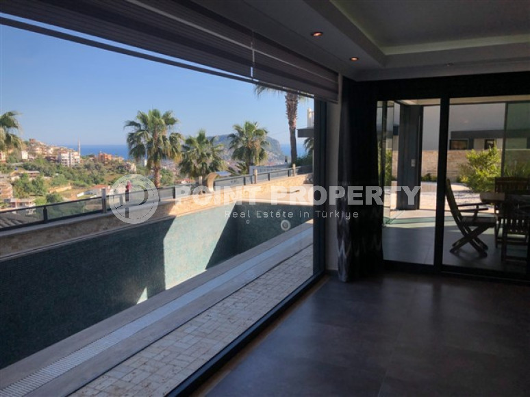 Элитная двухэтажная вилла с тремя спальнями, 210м², с потрясающими видами в районе Тепе, Алания-id-1967-фото-14