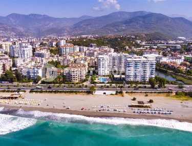 Квартира 2+1, 110м², с видом на закат и Аланийскую крепость на первой береговой линии в Тосмуре, Алания-id-1970-фото-3