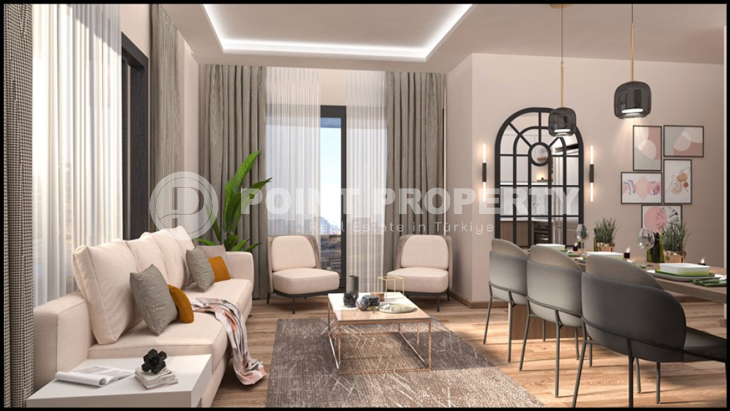 Проект на этапе котлована с квартирами 2+1, 110 м2 в районе Томюк в Мерсине-id-1975-фото-6