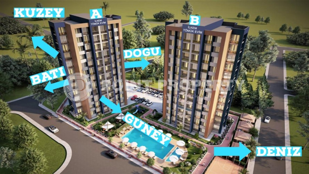 Проект на этапе котлована с квартирами 2+1, 110 м2 в районе Томюк в Мерсине-id-1975-фото-18