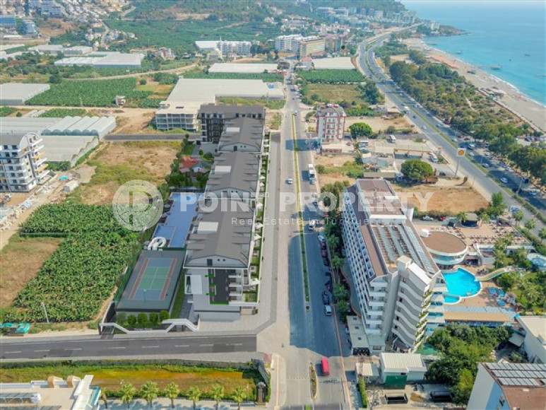 Стильная квартира 1+1, 50м², в новом комплексе премиум класса с собственным пляжем в Каргыджаке, Алания-id-2010-фото-3