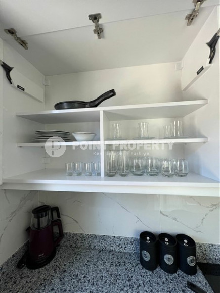 Стильная квартира 1+1, 50м², в новом комплексе премиум класса с собственным пляжем в Каргыджаке, Алания-id-2010-фото-10