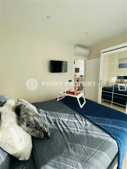 Стильная квартира 1+1, 50м², в новом комплексе премиум класса с собственным пляжем в Каргыджаке, Алания-id-2010-фото-14