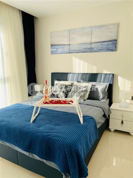 Стильная квартира 1+1, 50м², в новом комплексе премиум класса с собственным пляжем в Каргыджаке, Алания-id-2010-фото-15