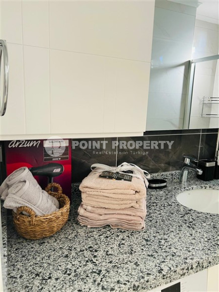 Стильная квартира 1+1, 50м², в новом комплексе премиум класса с собственным пляжем в Каргыджаке, Алания-id-2010-фото-17