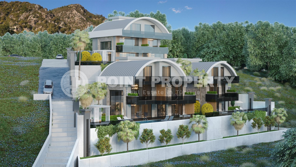 Luxury villas under construction in the center of Alanya, the possibility of obtaining Turkish citizenship-id-1148-photo-17