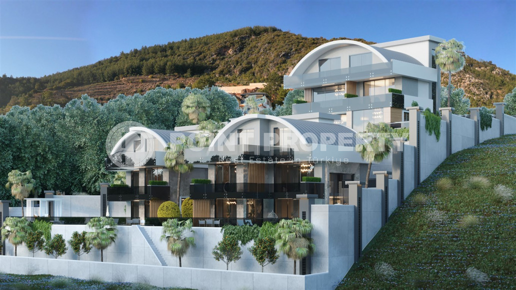 Luxury villas under construction in the center of Alanya, the possibility of obtaining Turkish citizenship-id-1148-photo-21