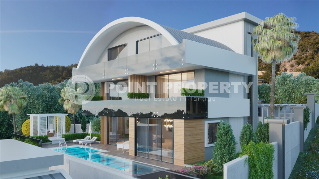 Luxury villas under construction in the center of Alanya, the possibility of obtaining Turkish citizenship-id-1148-photo-22