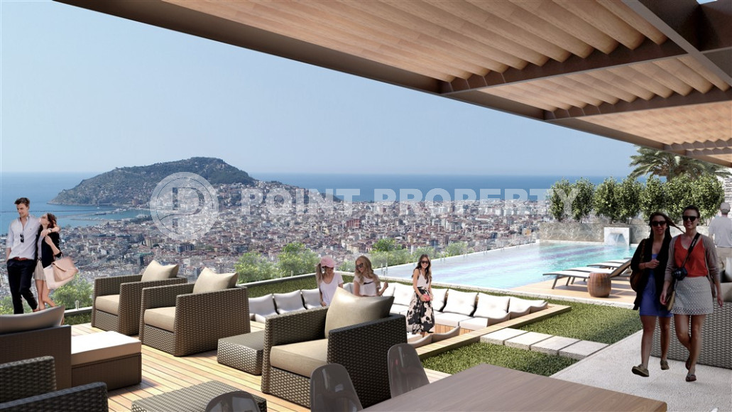 View apartments in installments with large layouts in the center of Alanya. Large layouts and apartments with private garden-id-1149-photo-4