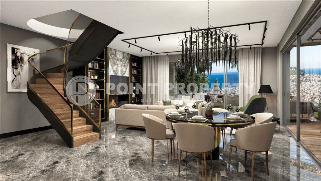 View apartments in installments with large layouts in the center of Alanya. Large layouts and apartments with private garden-id-1149-photo-14