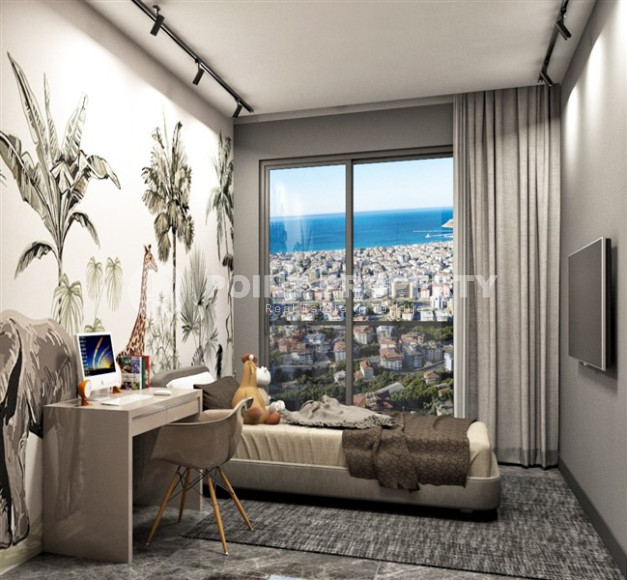 View apartments in installments with large layouts in the center of Alanya. Large layouts and apartments with private garden-id-1149-photo-21