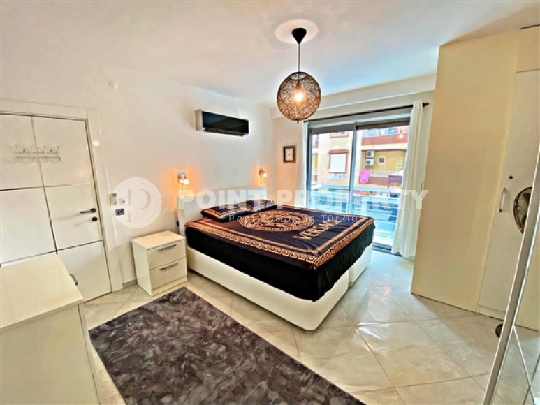 Furnished three-room apartment, 115m², 200m from the sea in Oba, Alanya-id-2033-photo-21