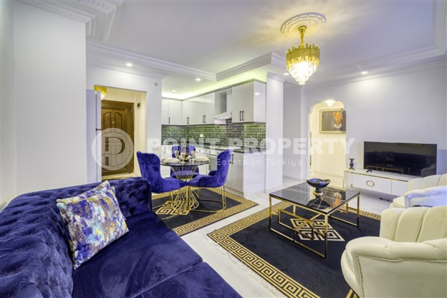 Трехкомнатная квартира, 90м², с дизайнерским интерьером в районе Алании Демирташ-id-2036-фото-2