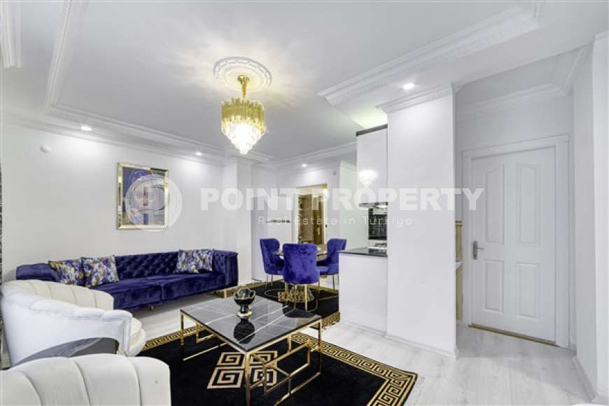 Трехкомнатная квартира, 90м², с дизайнерским интерьером в районе Алании Демирташ-id-2036-фото-3