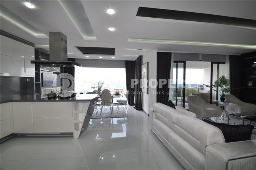 Фешенебельная квартира с тремя спальнями, 150м², с видом на Аланийский залив и порт Алании-id-2039-фото-6